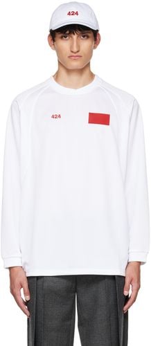 White Patch Long Sleeve T-Shirt - 424 - Modalova