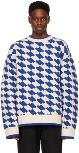 Blue & White Tenit Sweater - ADER error - Modalova