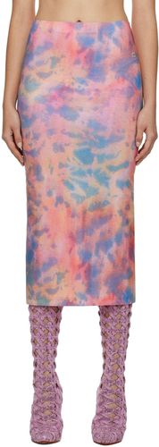 Orange & Pink Cloud Dye Midi Skirt - Acne Studios - Modalova
