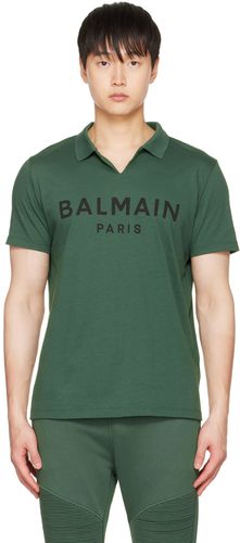 Balmain Green Print Polo - Balmain - Modalova