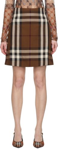 Burberry Brown Check Miniskirt - Burberry - Modalova