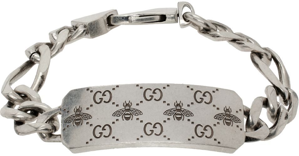 Gucci Silver GG & Bee Bracelet - Gucci - Modalova