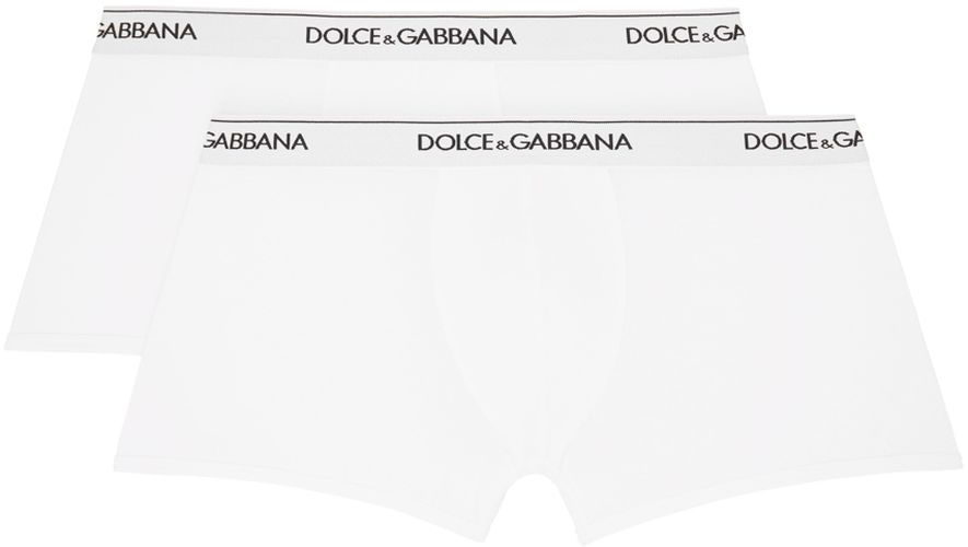 Two-Pack White Boxer Briefs - Dolce & Gabbana - Modalova