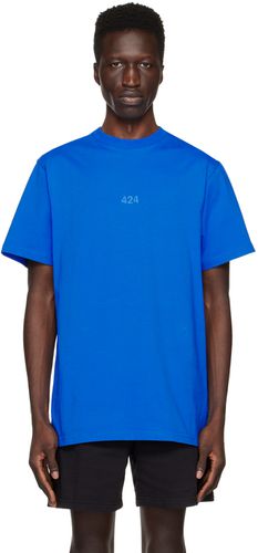 Blue Crewneck T-Shirt - 424 - Modalova