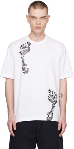 White Graphic T-Shirt - Comme des Garçons Homme - Modalova
