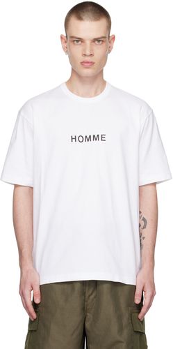 White Printed T-Shirt - Comme des Garçons Homme - Modalova