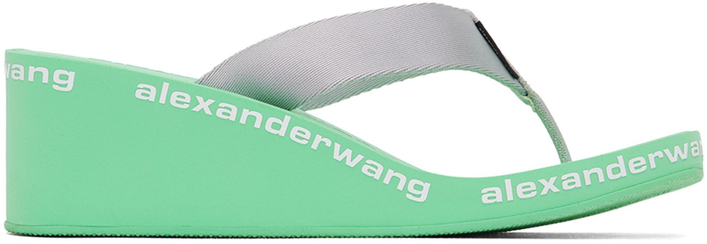 Green AW Wedge Flip Flop Sandals - Alexander Wang - Modalova