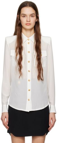 Balmain White Button-Up Shirt - Balmain - Modalova