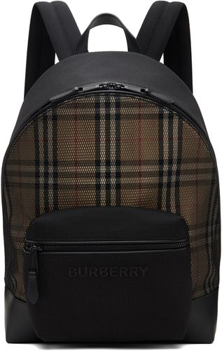 Black & Beige Check Backpack - Burberry - Modalova