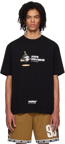 Black Printed T-Shirt - AAPE by A Bathing Ape - Modalova