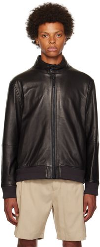 Black Harrington Leather Jacket - Vince - Modalova