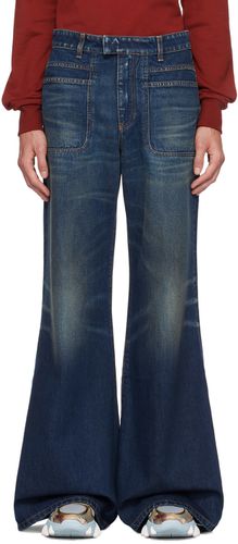 Balmain Blue Flared Jeans - Balmain - Modalova