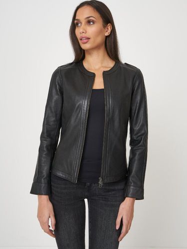 Perforated leather jacket - REPEAT cashmere - Modalova