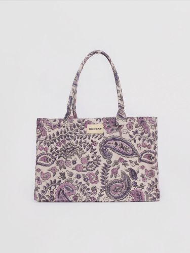 Shopping bag with paisley print - REPEAT cashmere - Modalova