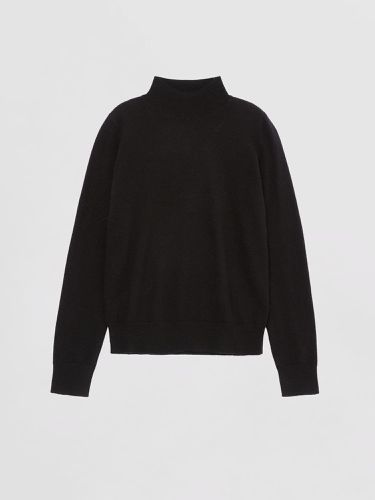 Organic cashmere sweater with ribbed stand collar - REPEAT cashmere - Modalova