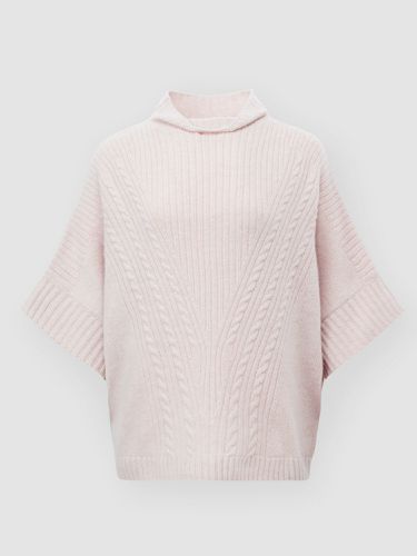 Lambswool poncho with textured details - REPEAT cashmere - Modalova