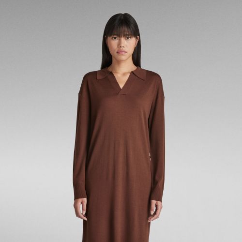 Knitted Polo Dress - Brown - Women - G-Star RAW - Modalova