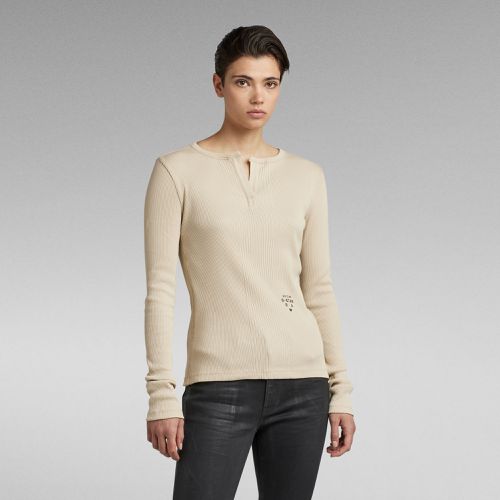 Top Granddad Slim - Beige - Mujer - G-Star RAW - Modalova