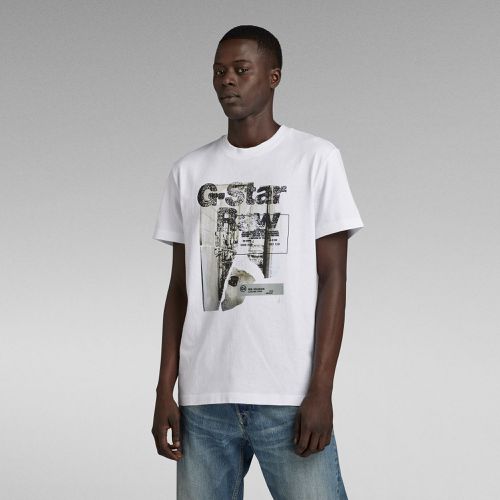 Camiseta HQ Print - Blanco - Hombre - G-Star RAW - Modalova