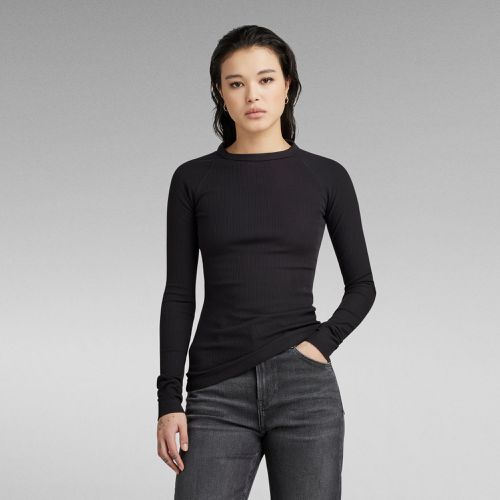 Top Slim Rib - Negro - Mujer - G-Star RAW - Modalova