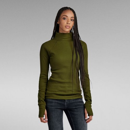 Top Slim Rib Mock - Verde - Mujer - G-Star RAW - Modalova