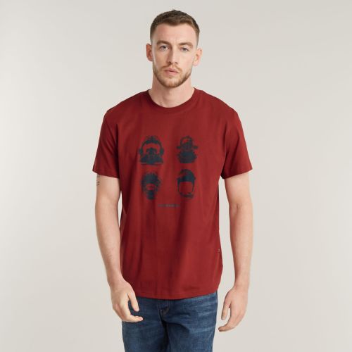 Masks Graphic T-Shirt - Red - Men - G-Star RAW - Modalova