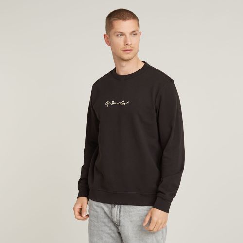 G-Script Logo Sweater - Black - Men - G-Star RAW - Modalova