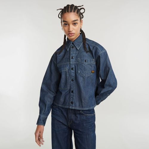 Cropped Shirt - Dark blue - Women - G-Star RAW - Modalova