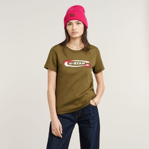 Top Old Skool Logo - Verde - Mujer - G-Star RAW - Modalova
