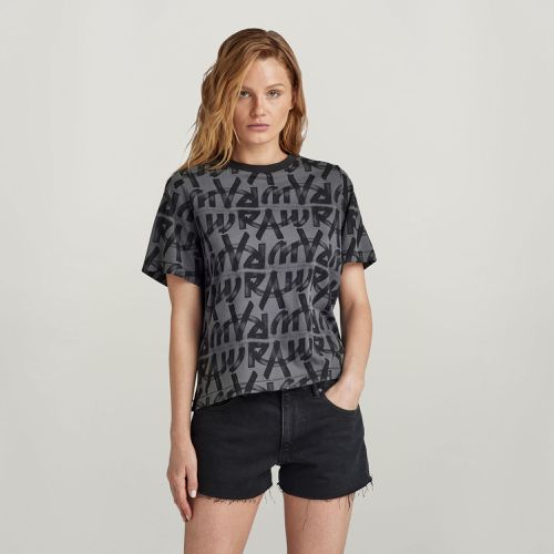 Camiseta Calligraphy Allover Boxy - Mujer - G-Star RAW - Modalova