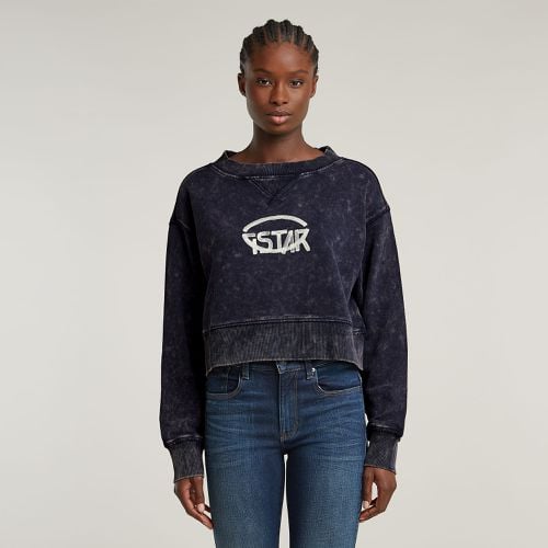 Sudadera Overdyed Cropped Logo Loose - Mujer - G-Star RAW - Modalova