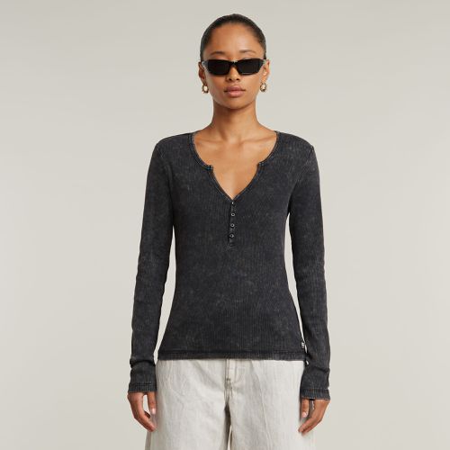 Deep V Overdyed Henley Slim Top - Women - G-Star RAW - Modalova