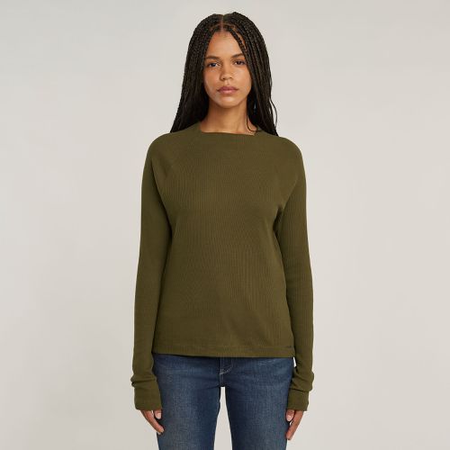 Top Slim Rib Mock - Verde - Mujer - G-Star RAW - Modalova