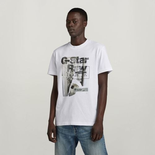 Camiseta HQ Print - Blanco - Hombre - G-Star RAW - Modalova