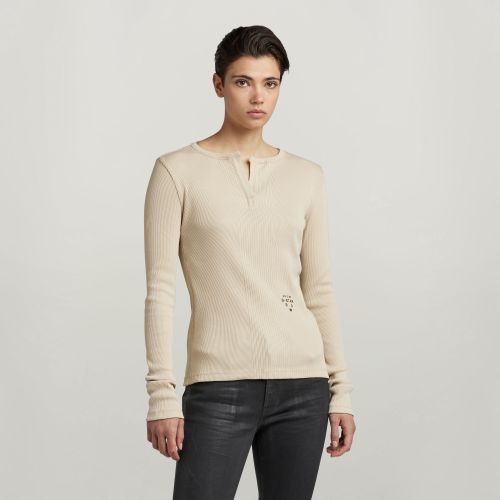 Top Granddad Slim - Beige - Mujer - G-Star RAW - Modalova