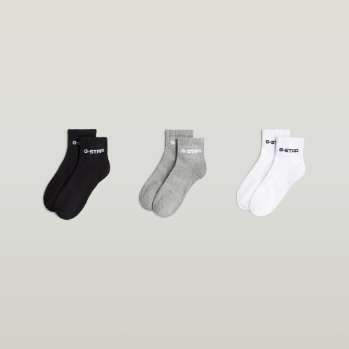 Pack de 3 pares de calcetines cortos con logo - Hombre - G-Star RAW - Modalova