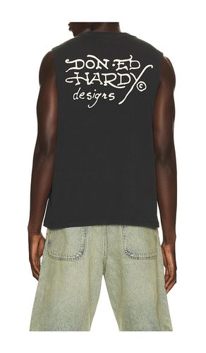 Wolves cut off tee in color charcoal size S (also in M, L, XL/1X) - Ed Hardy - Modalova