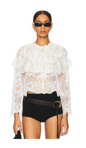 Blusa con capa bordada marja en color blanco talla L en - White. Talla L (también en M) - Sea - Modalova