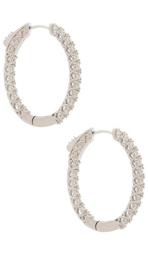 Oval Diamond Hoop in - SHASHI - Modalova