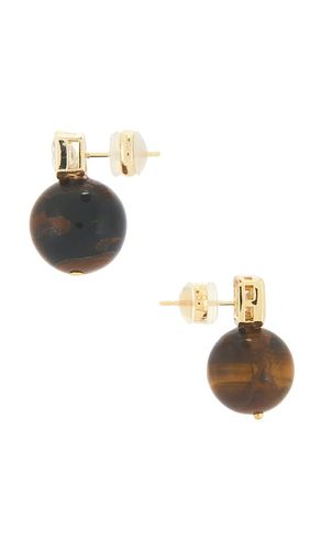 Emerald Baguette Tiger Eye Earring in - SHASHI - Modalova