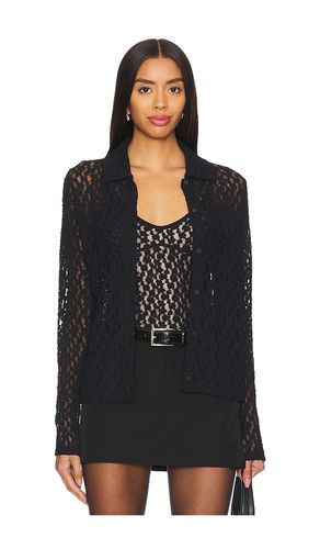 Blusa abotonada en color talla M en - Black. Talla M (también en S, XS) - Vince - Modalova