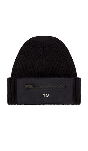 Y-3 Yohji Yamamoto Beanie in Black - Y-3 Yohji Yamamoto - Modalova