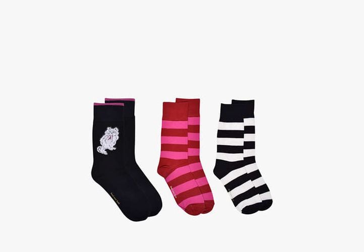 Pretty Kitty 3 Pack Boxed Crew Socks Set - Kate Spade New York - Modalova