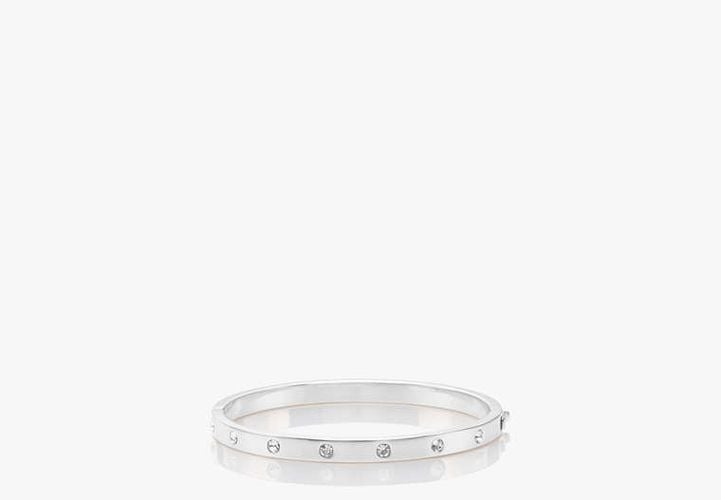 Set in Stone Hinged Silver Bangle - Kate Spade New York - Modalova