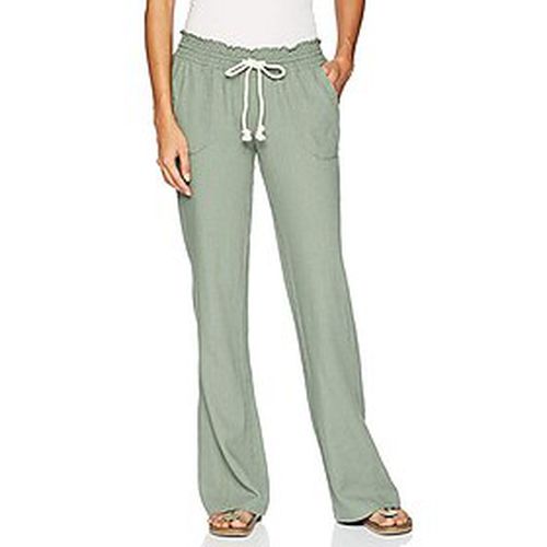 Women's high waist wide leg pants soft breathable embroidered cotton linen casual pants - Ador.com UK - Modalova