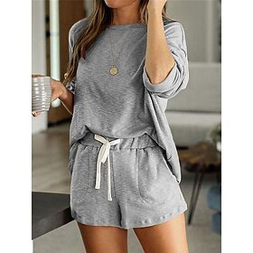 Women's Pajamas Pajama Top and Pant Sets Fashion Casual Soft Camo Polyester Home Daily Bed Crew Neck Breathable T shirt Tee Long Sleeve Elastic Waist - Ador.com UK - Modalova