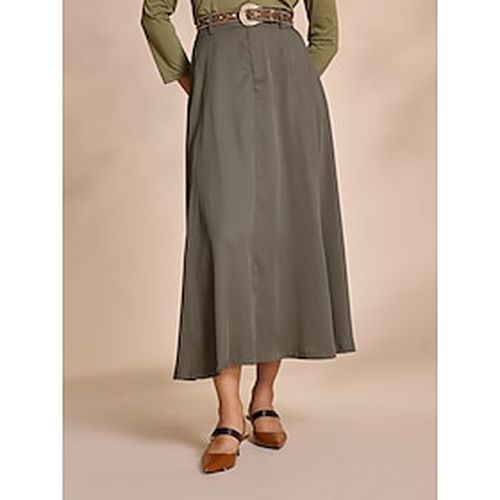 Tencel Pocket Belt Maxi Skirt - Ador.com - Modalova