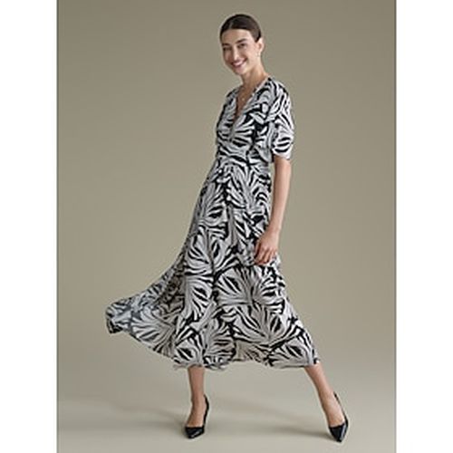 Striped V Neck Side Split Maxi Dress - Ador - Modalova