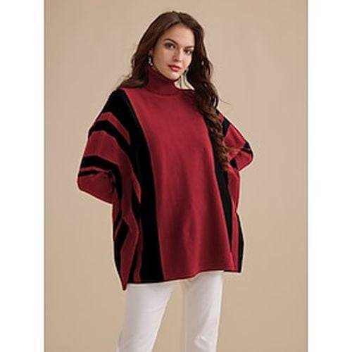 Polyester Acrylic Ribbed Knit Turtleneck Sweater - Ador.com - Modalova