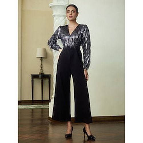 Sequin Fringe Wide Leg Jumpsuit - Ador.com - Modalova